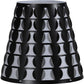 HomeRoots 16” Modern Metal Bedside Table Lamp in Black and White Finish