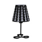 HomeRoots 16” Modern Metal Bedside Table Lamp in Black and White Finish