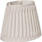 HomeRoots 16" Oval Smocked Pleat Paperback Shantung Lampshade in Cream Finish
