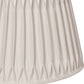 HomeRoots 16" Oval Smocked Pleat Paperback Shantung Lampshade in Cream Finish