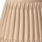 HomeRoots 16" Oval Smocked Pleat Paperback Shantung Lampshade in Vintage Gold Finish