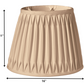 HomeRoots 16" Oval Smocked Pleat Paperback Shantung Lampshade in Vintage Gold Finish