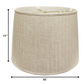 HomeRoots 16" Paperback Linen Lampshade With Side Pleats in Cream Finish