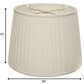 HomeRoots 16" Paperback Linen Lampshade with Side Pleats in White Finish