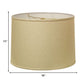 HomeRoots 16" Parchment Throwback Drum Linen Lampshade in Beige Finish