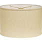 HomeRoots 16" Parchment Throwback Oval Linen Lampshade in Beige Finish