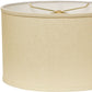 HomeRoots 16" Parchment Throwback Oval Linen Lampshade in Beige Finish