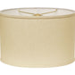 HomeRoots 16" Parchment Throwback Oval Linen Lampshade in Beige Finish