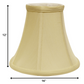 HomeRoots 16" Premium Bell Monay Shantung Lampshade in Antique White Finish