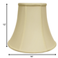 HomeRoots 16" Premium Bell Monay Shantung Lampshade in Ivory Finish