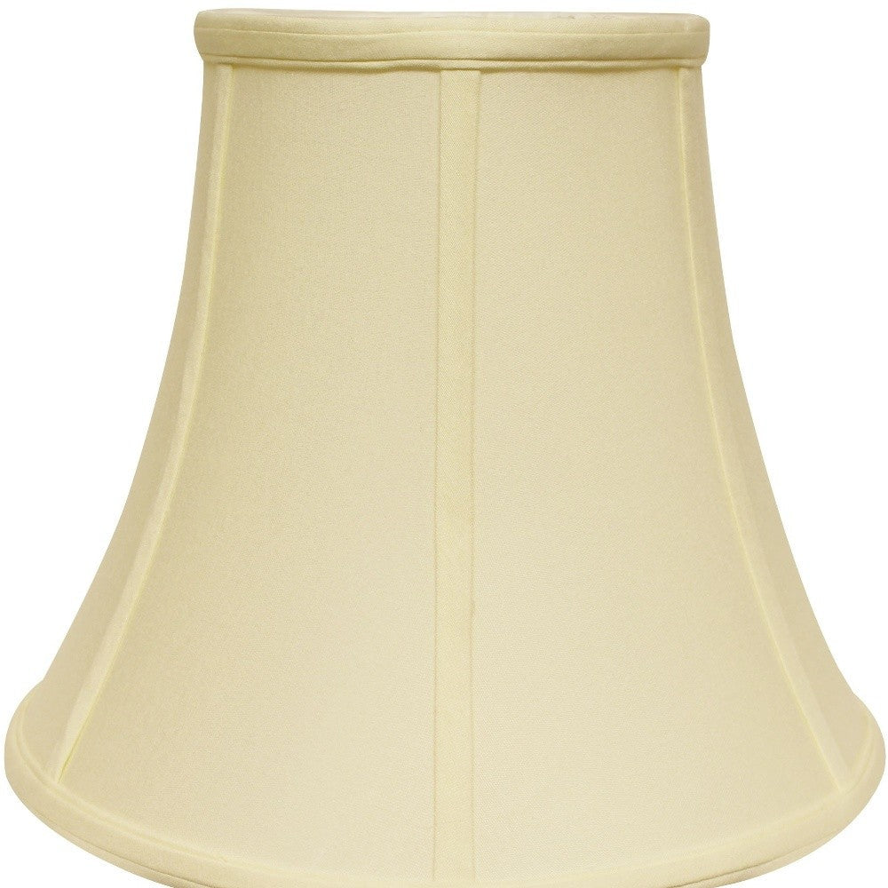 HomeRoots 16" Premium Bell No Slub Lampshade in Ivory Finish
