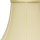 HomeRoots 16" Premium Bell No Slub Lampshade in Ivory Finish