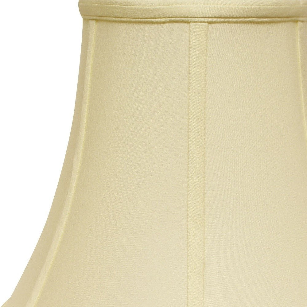 HomeRoots 16" Premium Bell No Slub Lampshade in Ivory Finish