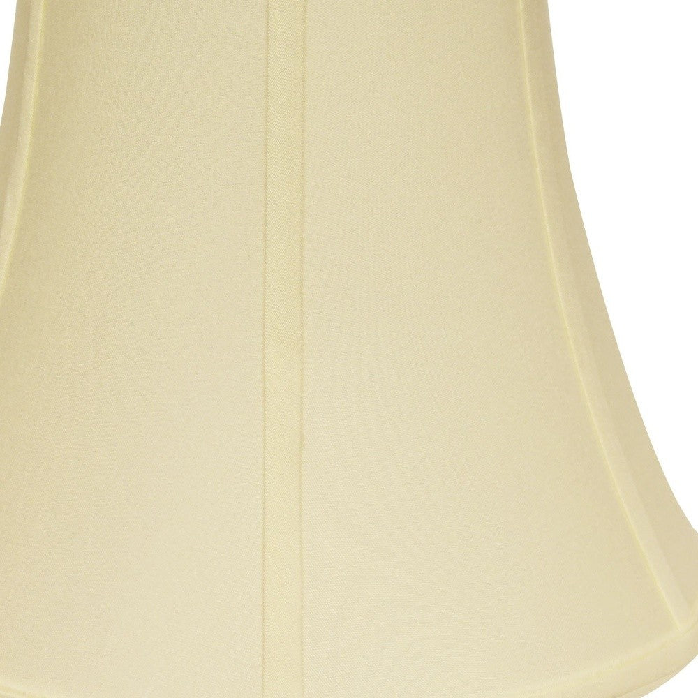 HomeRoots 16" Premium Bell No Slub Lampshade in Ivory Finish