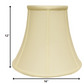 HomeRoots 16" Premium Bell No Slub Lampshade in Ivory Finish