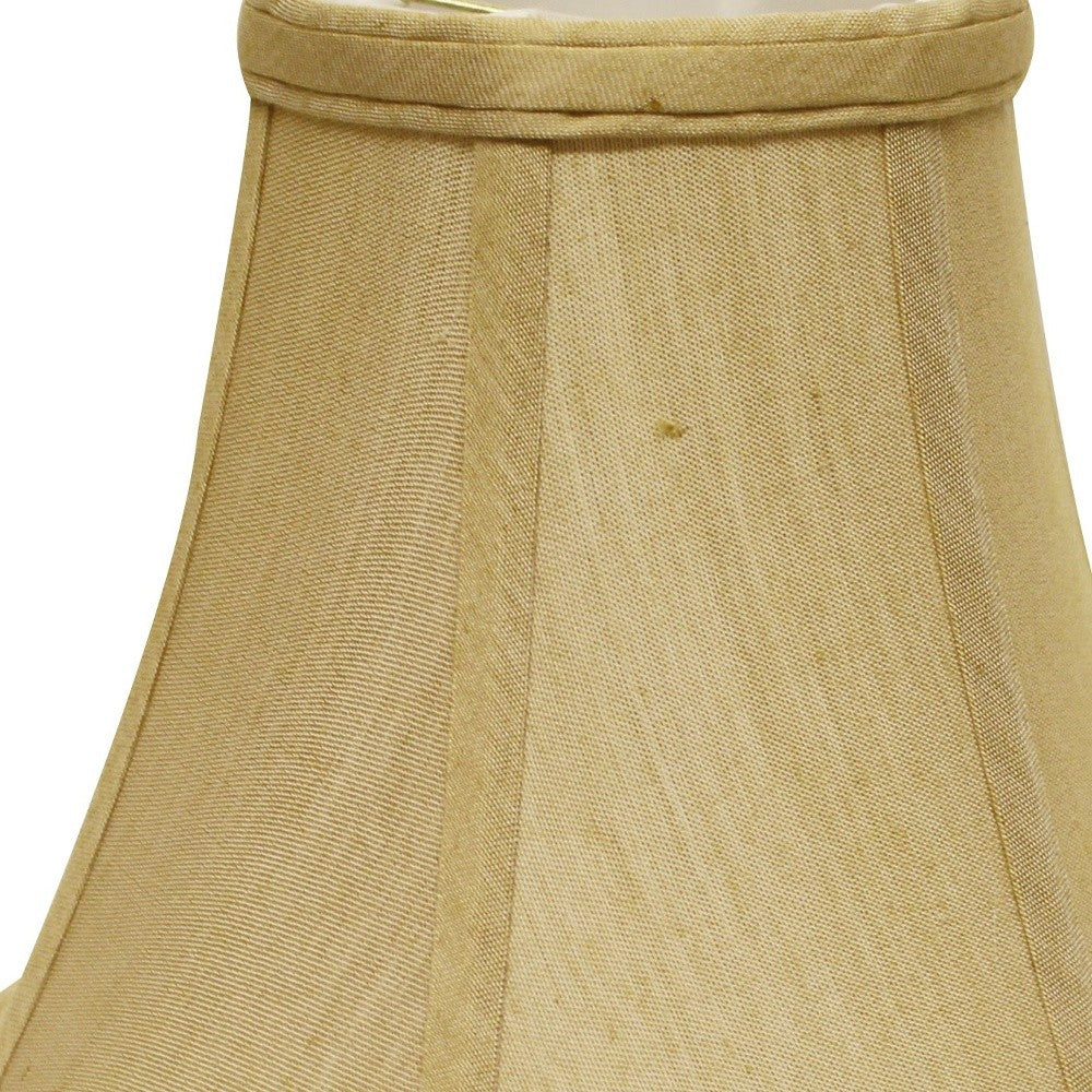HomeRoots 16" Premium Bell No Slub Lampshade in Pale Brown Finish