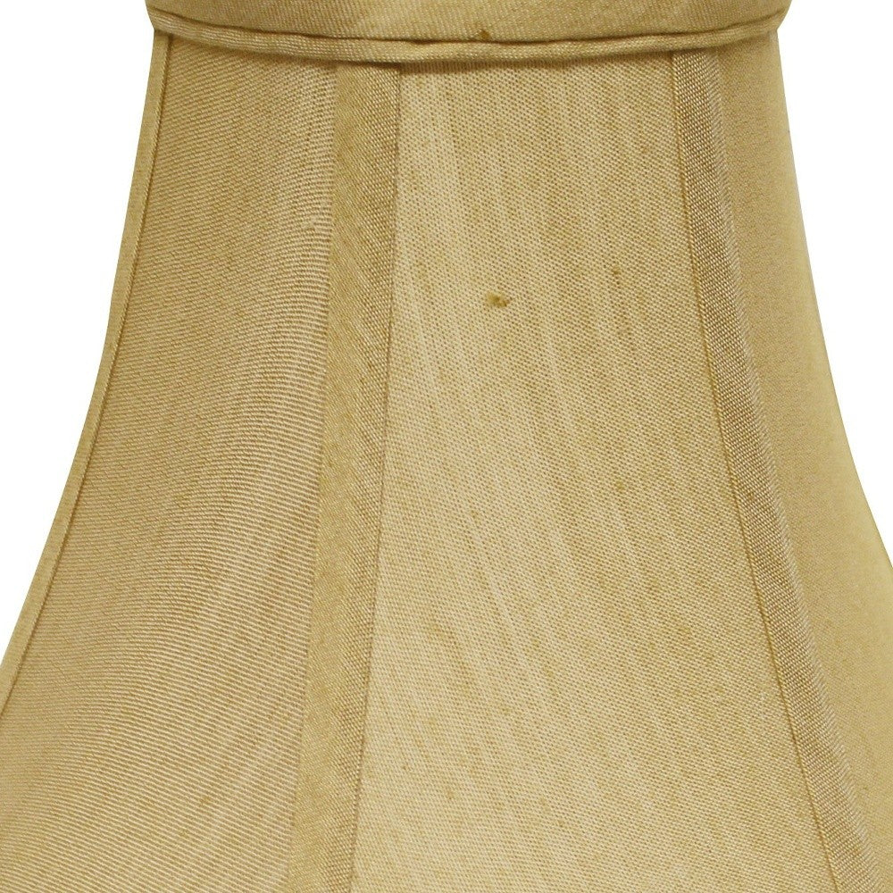 HomeRoots 16" Premium Bell No Slub Lampshade in Pale Brown Finish