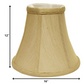 HomeRoots 16" Premium Bell No Slub Lampshade in Pale Brown Finish