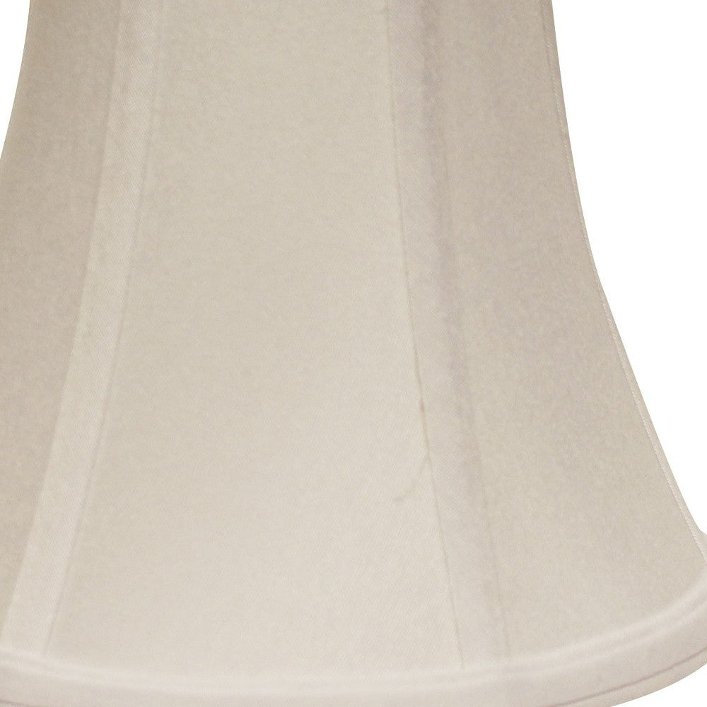 HomeRoots 16" Premium Bell No Slub Lampshade in Snow Finish