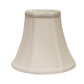 HomeRoots 16" Premium Bell No Slub Lampshade in Snow Finish