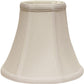 HomeRoots 16" Premium Bell No Slub Lampshade in Snow Finish