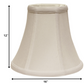 HomeRoots 16" Premium Bell No Slub Lampshade in Snow Finish