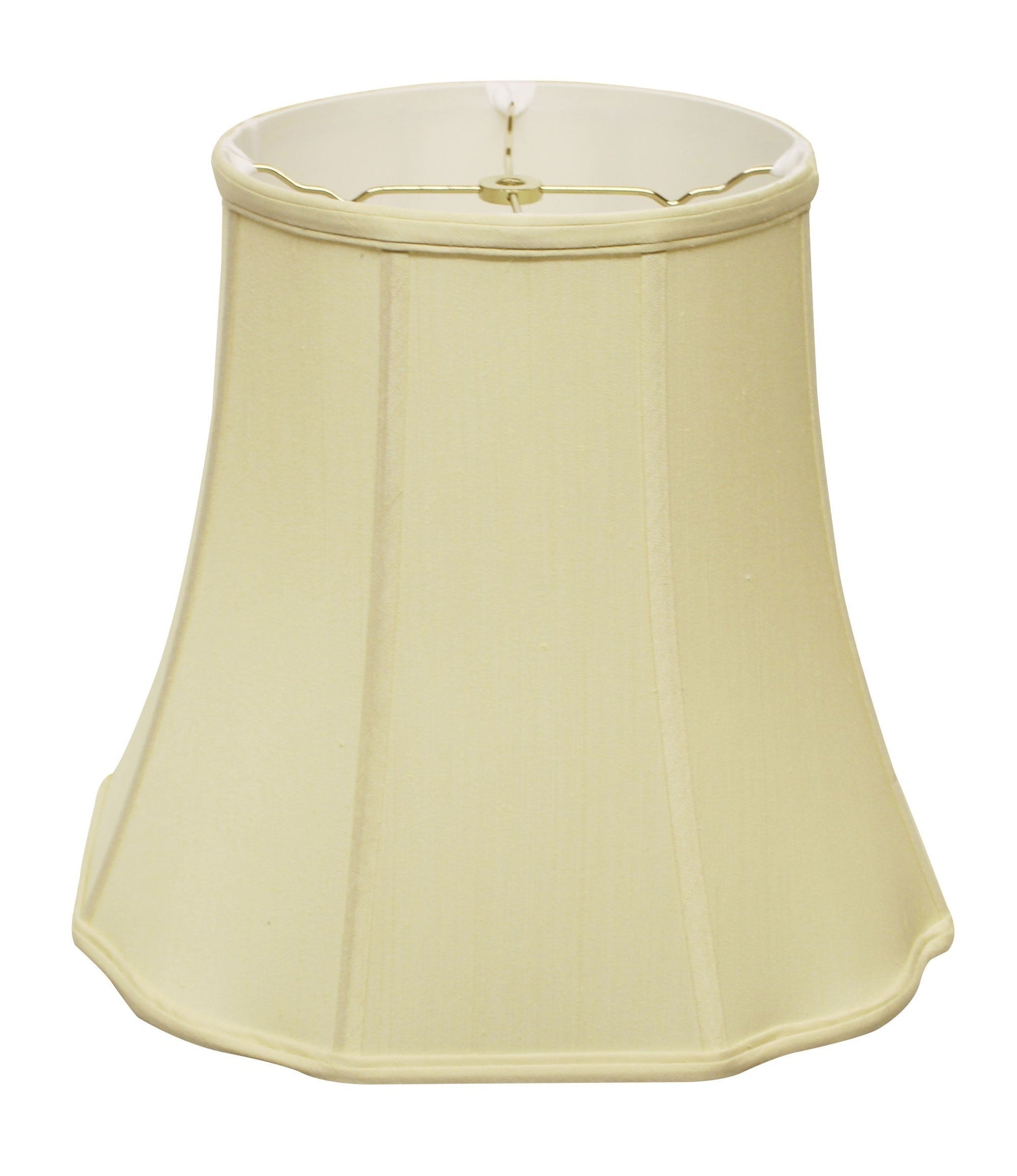 HomeRoots 16" Premium Octagon Monay Shantung Lampshade in Antique White Finish