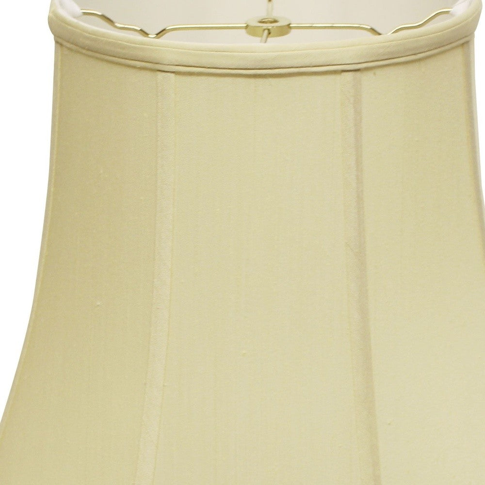 HomeRoots 16" Premium Octagon Monay Shantung Lampshade in Antique White Finish