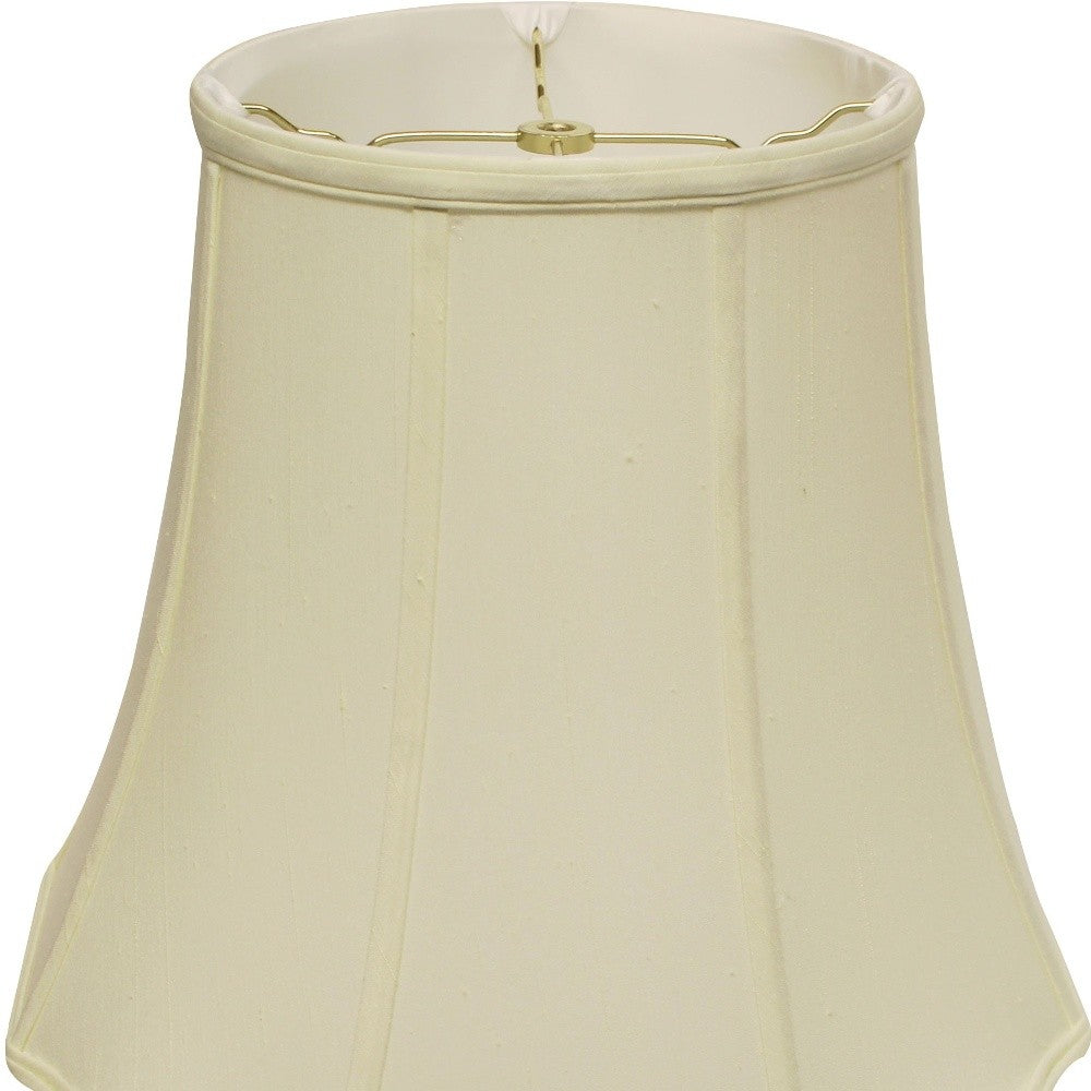 HomeRoots 16" Premium Octagon Monay Shantung Lampshade in Ivory Finish