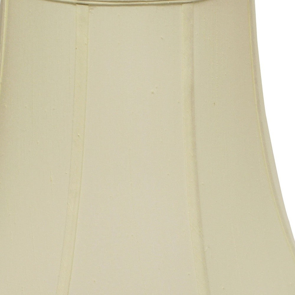 HomeRoots 16" Premium Octagon Monay Shantung Lampshade in Ivory Finish