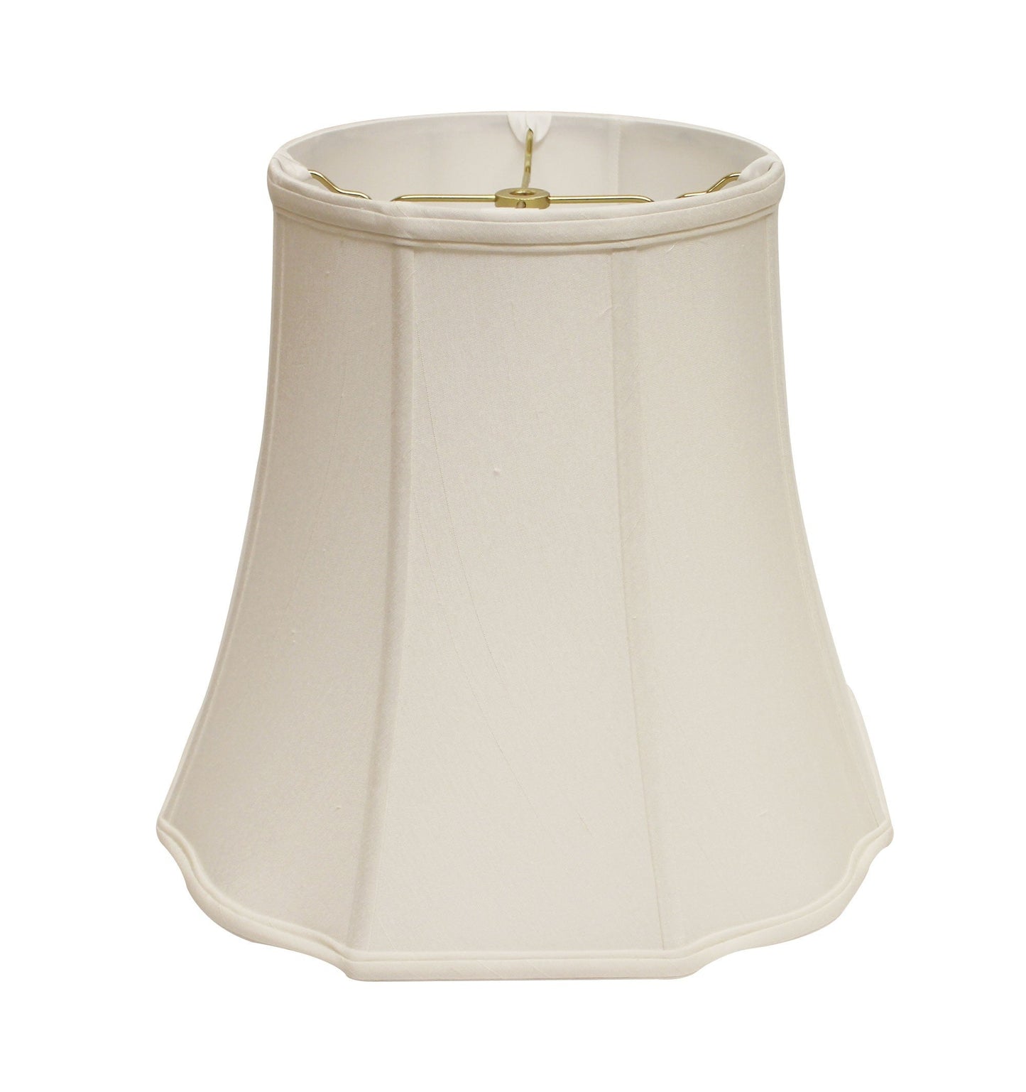 HomeRoots 16" Premium Octagon Monay Shantung Lampshade in White Finish