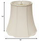 HomeRoots 16" Premium Octagon Monay Shantung Lampshade in White Finish