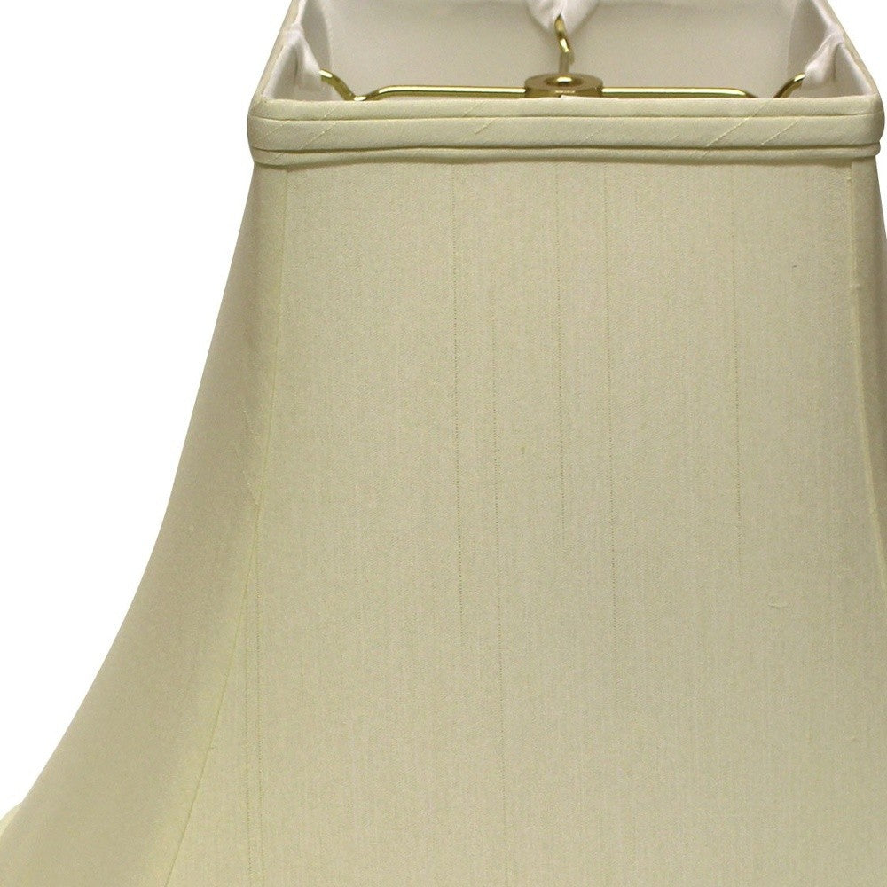 HomeRoots 16" Premium Square Monay Shantung Lampshade in Ivory Finish