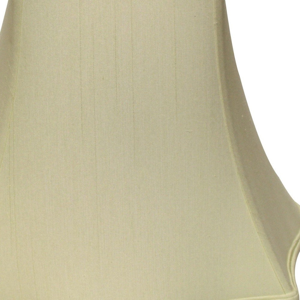 HomeRoots 16" Premium Square Monay Shantung Lampshade in Ivory Finish