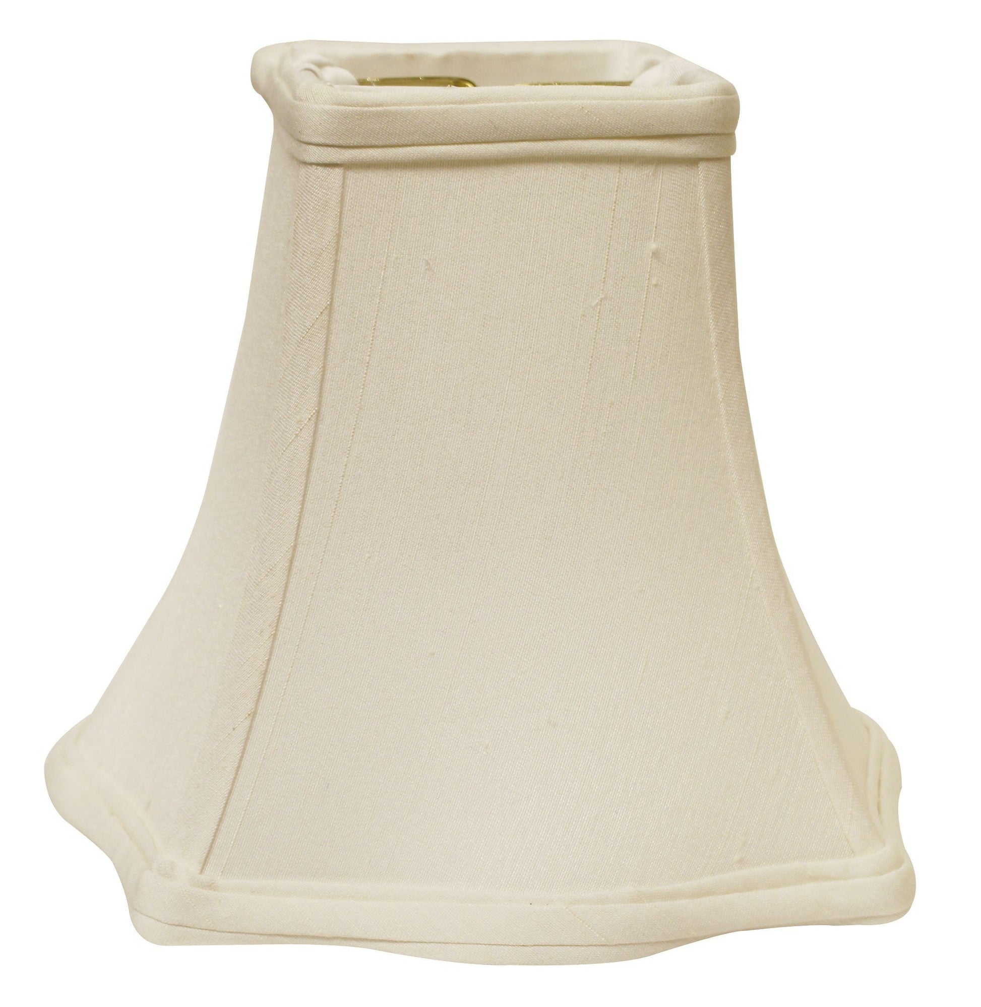 HomeRoots 16" Premium Square Monay Shantung Lampshade in White Finish