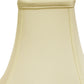 HomeRoots 16" Premium Square No Slub Lampshade in Ivory Finish