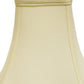 HomeRoots 16" Premium Square No Slub Lampshade in Ivory Finish