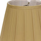 HomeRoots 16" Primrose Slanted Crimped Box Shantung Lampshade in Camel Finish