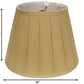HomeRoots 16" Primrose Slanted Crimped Box Shantung Lampshade in Camel Finish