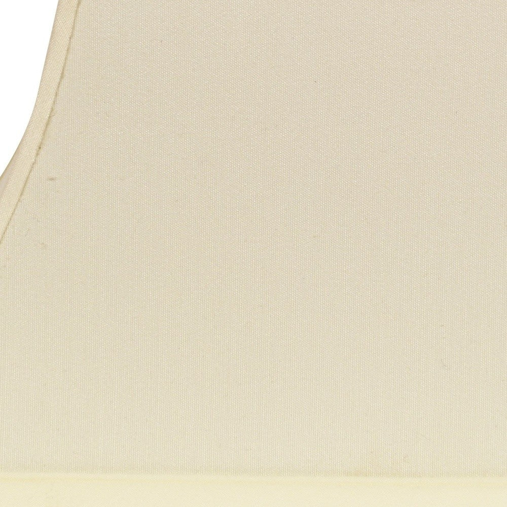 HomeRoots 16" Rectangle Bell No Slub Lampshade in Ivory Finish