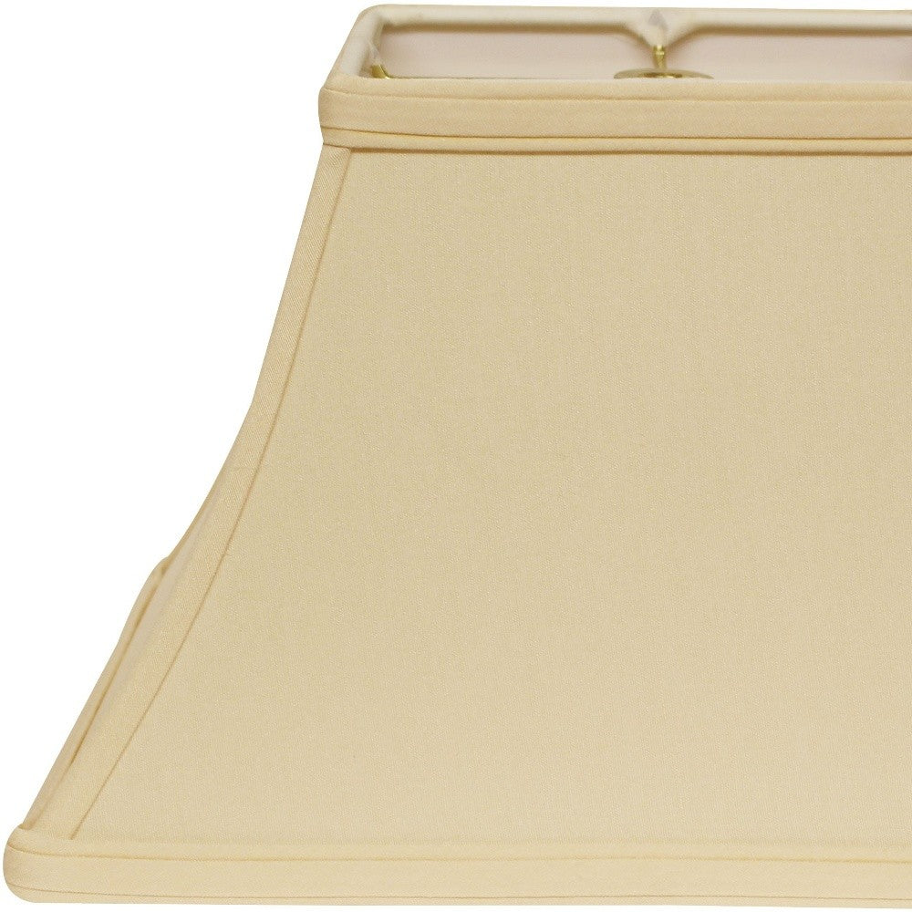 HomeRoots 16" Rectangle Bell No Slub Lampshade in Slate Grey Finish