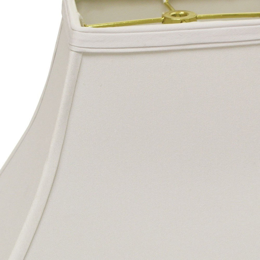 HomeRoots 16" Rectangle Bell No Slub Lampshade in White Finish