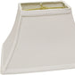 HomeRoots 16" Rectangle Bell No Slub Lampshade in White Finish