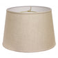HomeRoots 16" Rounded Empire Slanted Linen Lampshade in Dark Wheat Finish