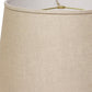 HomeRoots 16" Rounded Empire Slanted Linen Lampshade in Dark Wheat Finish