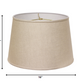 HomeRoots 16" Rounded Empire Slanted Linen Lampshade in Dark Wheat Finish