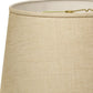 HomeRoots 16" Rounded Empire Slanted Linen Lampshade in Light Wheat Finish
