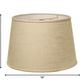 HomeRoots 16" Rounded Empire Slanted Linen Lampshade in Light Wheat Finish