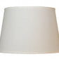 HomeRoots 16" Rounded Empire Slanted Linen Lampshade in White Finish