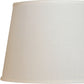 HomeRoots 16" Rounded Empire Slanted Linen Lampshade in White Finish